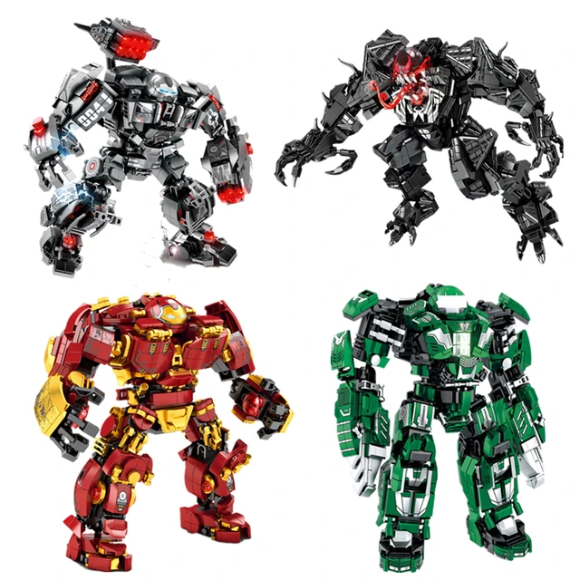 NEW Avengers Hulk Buster Series Infinity War Iron Man Building Blocks Model Avengers Venom Spider Bricks Children s Boy Toy