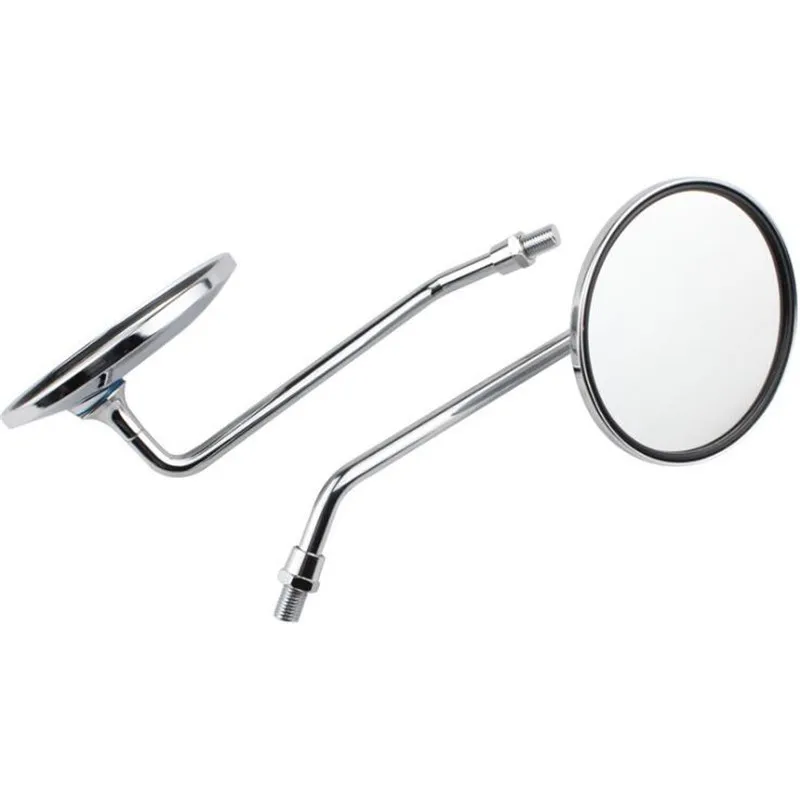 2PCS Motorcycle Mirrors Round Stock Style Long Stem Handlebar Mirrors For Honda / Kawasaki/ Suzuki/Vespa Type images - 6