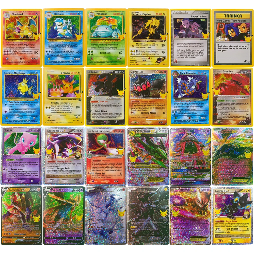 DIY 1996 First Edition PTCG Flash Card Charizard Blastoise Venusaur Mewtwo 25Th Anniversary Collection Kids Gift Toys