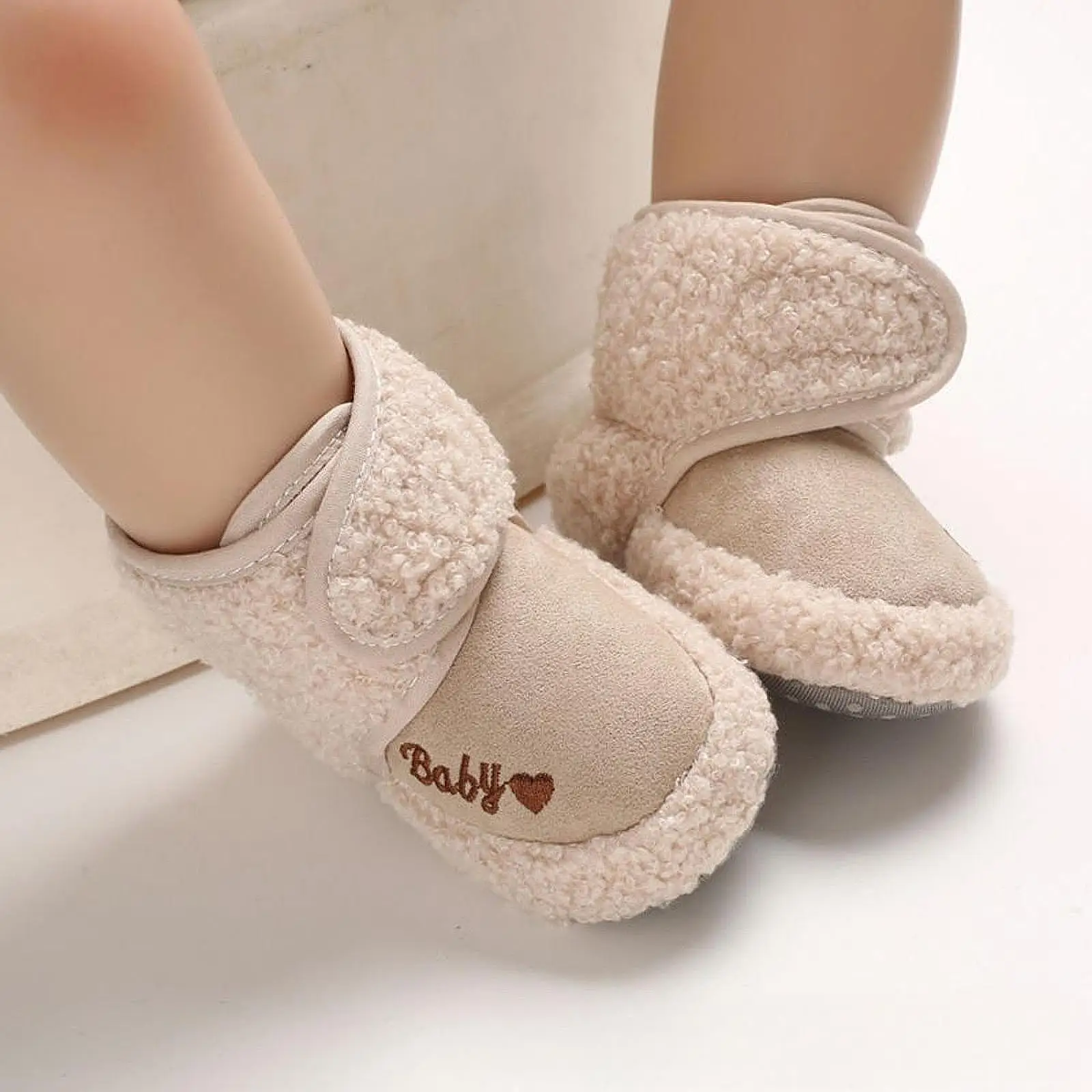 Infant Toddler Booties Anti Slip Soft Sole Warm Coral Fleece House Shoes for Baby Boys Girls for Winter