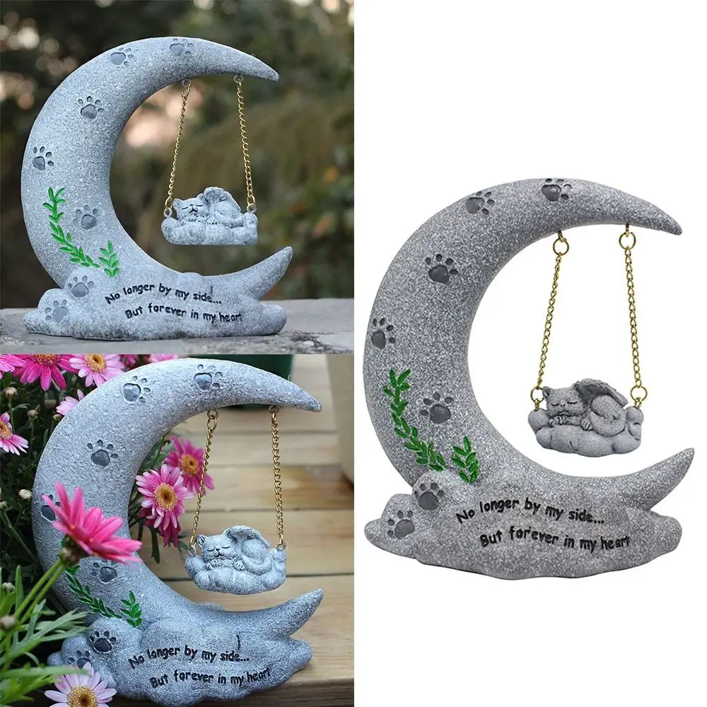 for Cats Sleeping Pet Cat Memorial Statue Cat Passing Away Bereavement Gifts Resin Pet Memorial Stone Bereavement Gifts