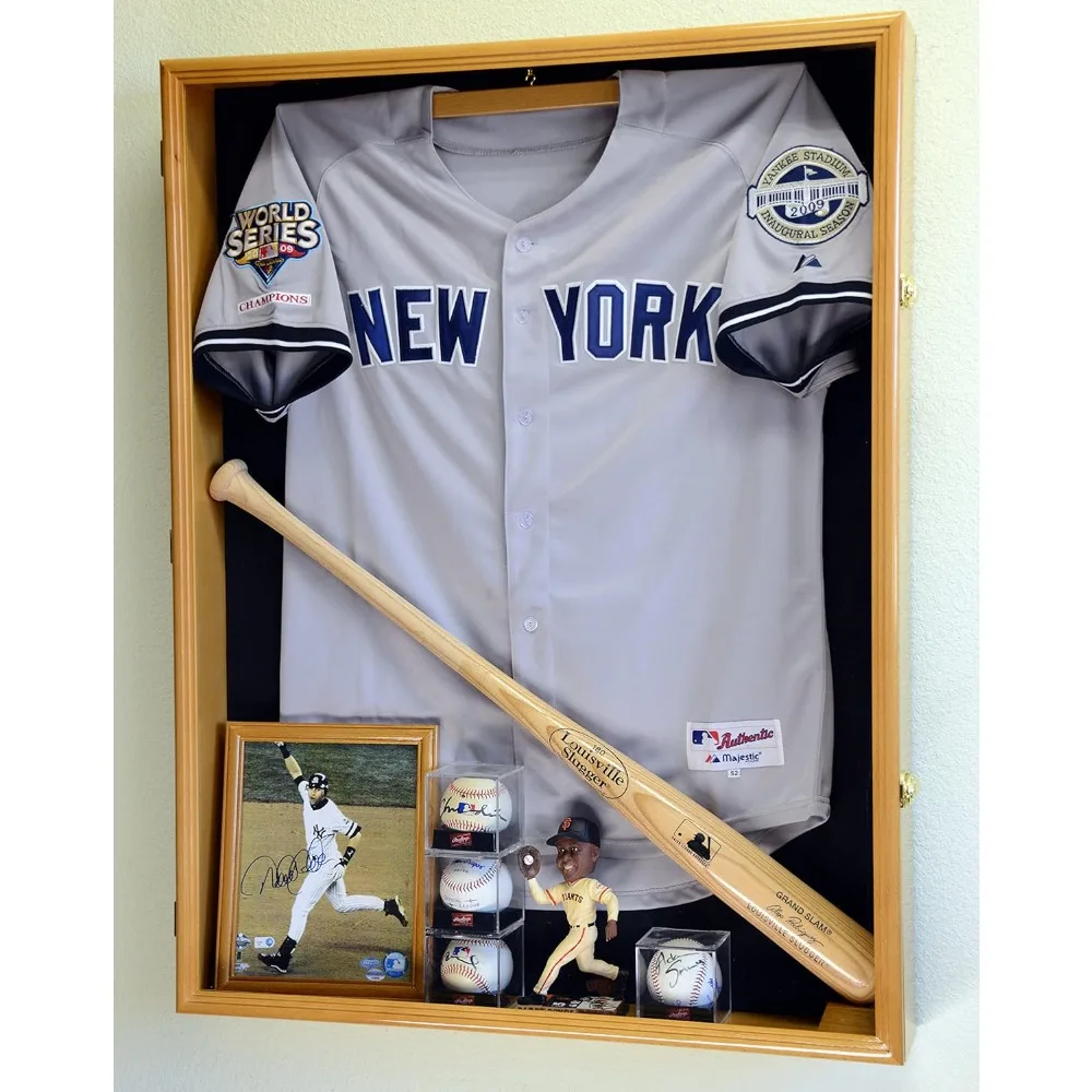 Extra Deep Jacket, Uniform, Jersey Shadow Box Display Case Cabinet w/98% UV Protection, Customized - view 4