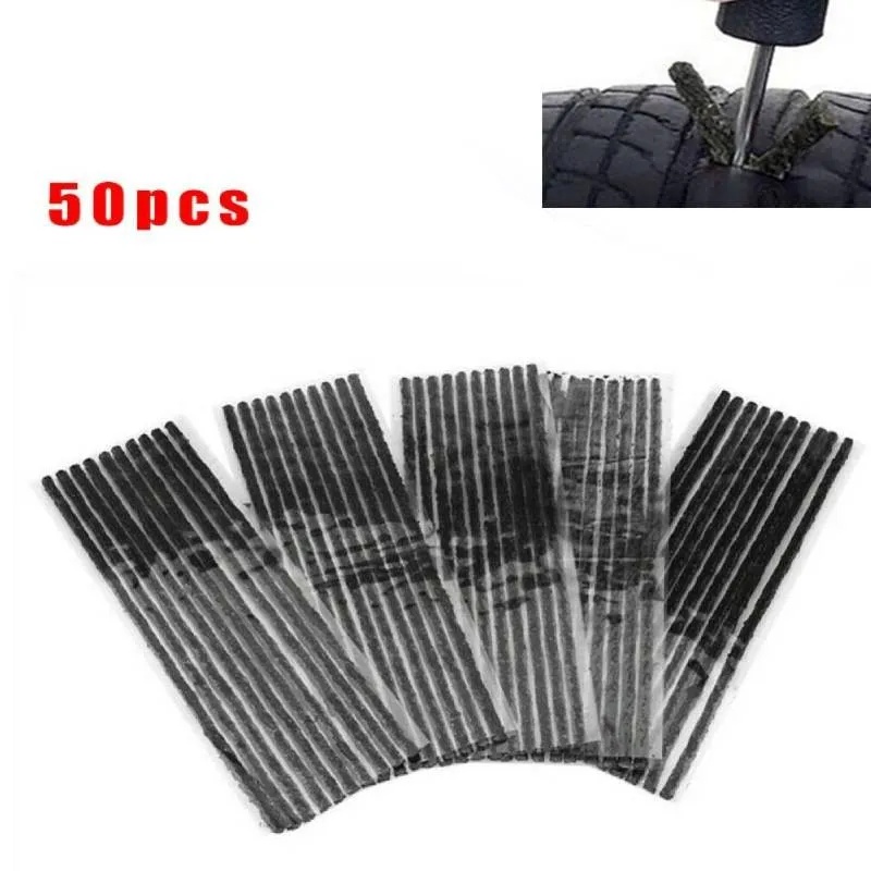 

50Pcs/set Tubeless Tire Repair Strips For Car Motorcycle Bike-Tyre Puncture Repairing Glue Seals Repair Rubber Strips 3.5*100mm