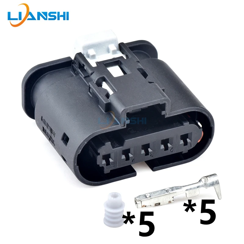 5Pin 09408631 Kostal MLK 1.2 Sealed Female Connector Kit w/Term For Buick Chevy Solenoid Air Flow Meter Harness Plug Set
