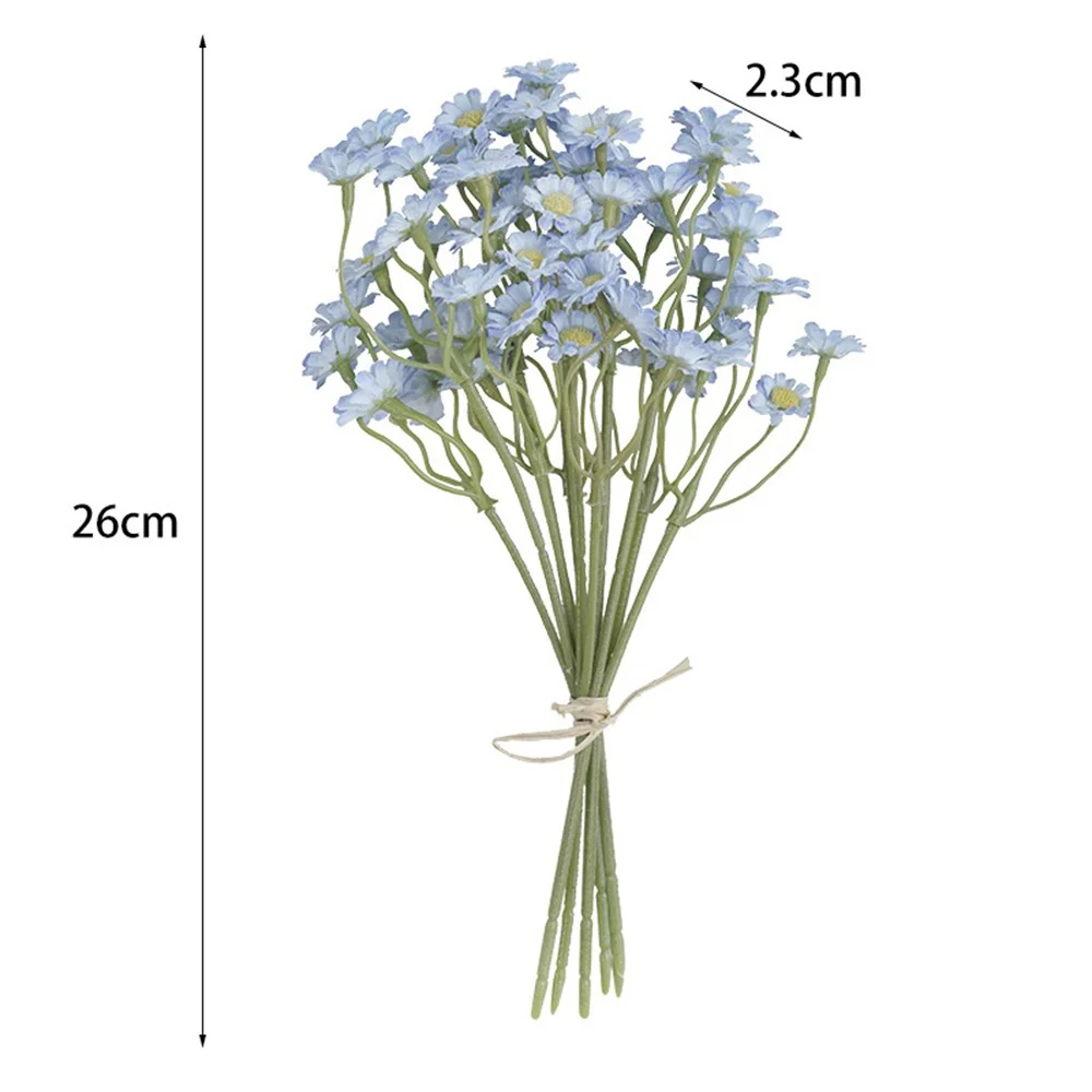 Artificial Daisy Home Garden Office Decoration Silk White Yellow Blue Simulation Chrysanthemum Fake Flowers Daisy