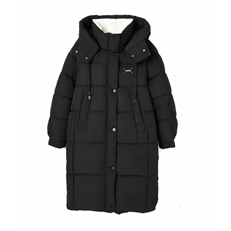 

Winter Coat 2026 New Parka Female Cotton-Padded Jacket Women Long Loose Thick Warm Down Coat Windproof Hooded Snow Outerwear