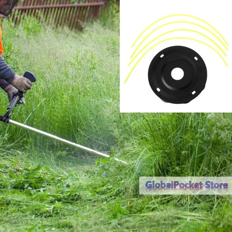 Steel Lawn Mower Head Free 4 Lines Replacement Gasoline/Lithium Grass Trimmer Head Removal Of Garden Weed Brushcutter Part
