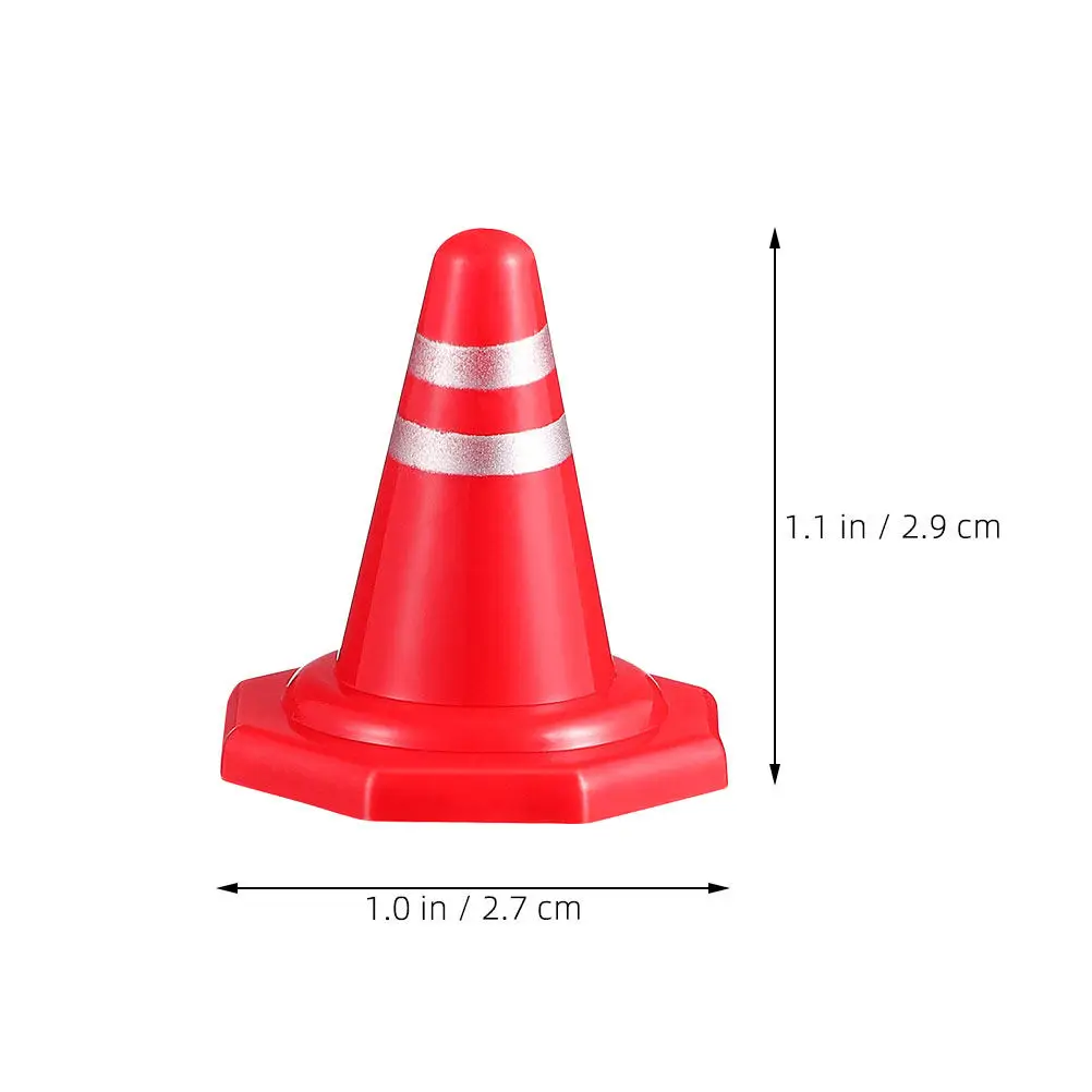 24Pcs Mini Traffic Cones Red PP Material Compact Size Simulation Parking Scene Accessories Road Safety Education for Kids view 5