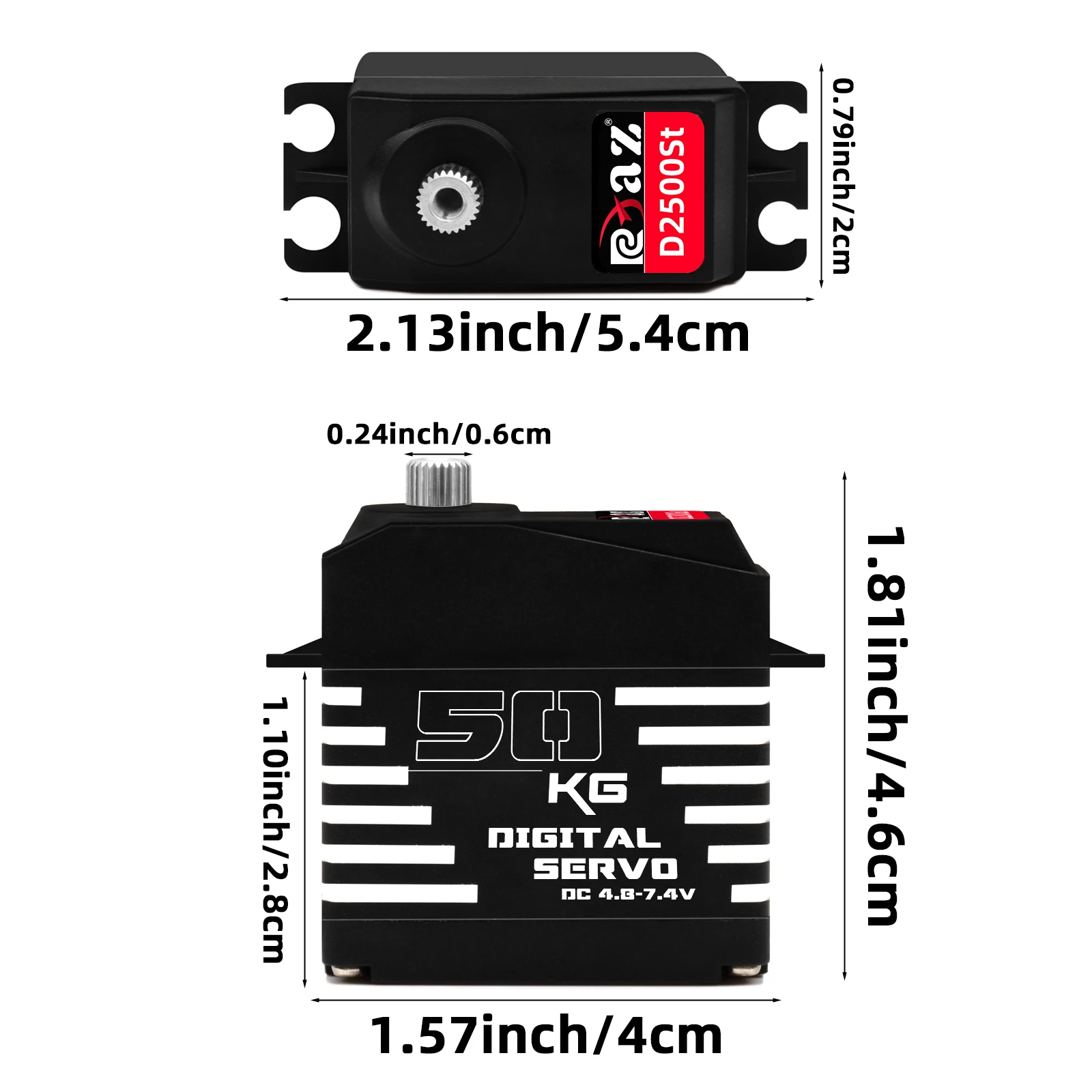 RCXAZ RC サーボ 40 キロ/45 キロ/50 キロ金属防水ブラシレスサーボモーターサーボモーターサーボ RC カー Traxxas ボートロボット飛行機用