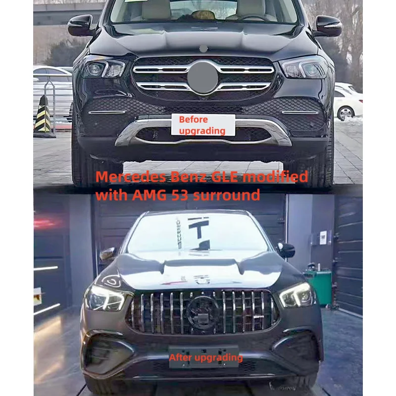 

Modification For Mercedes Benz GLE 2019 Upgrade 2024 GLE AMG 53 Front Bumper Kit, Original Used High Quality, Limited Time Price