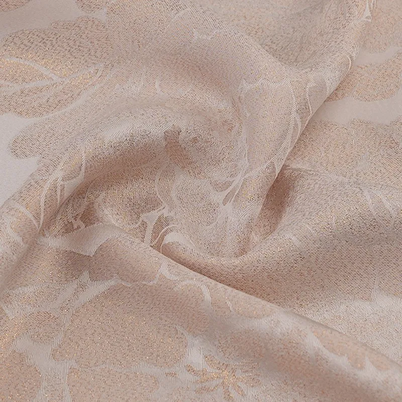 Woven gold pure silk new Chinese-style Hanfu and cheongsam fabric