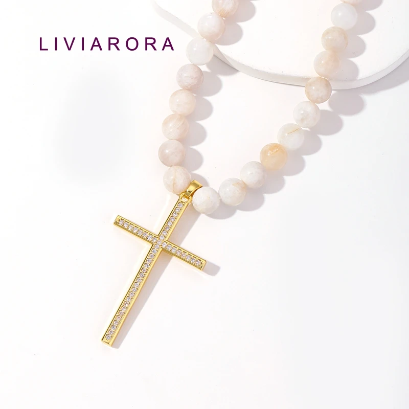 1/2Pcs 18K Gold Plated Brass Long Cross Charms For Jewelry Making,Inlaid Zircon Cross Pendant,DIY Jewelry Necklace Materials