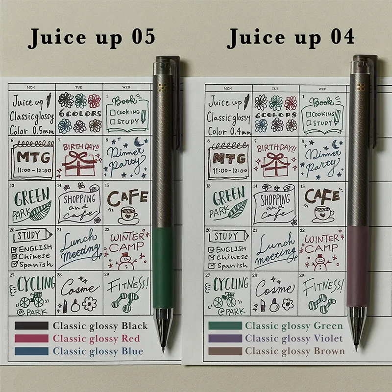 Pilot Juice Up Neutral Pen Classic Glass Retro Glitter Metallic Limited Juice Pen Writing Practice Notebook LearningStationery .