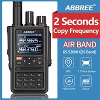 New ABBREE AR-F8 GPS Walkie Talkie Multi Band Wireless Copy Frequency AF FM 128 Channel Air Band Full Band VOX Ham Two Way Radio