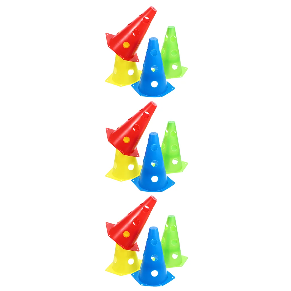 

12 Pcs Football Cones Skating Marker Orange Safety Soccer for Training Multicolor