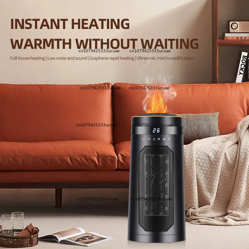 سخان منزلي تسخين سريع سخان كهربائي لغرفة النوم مرطب لهب صغير منفاخ هواء دافئ #4