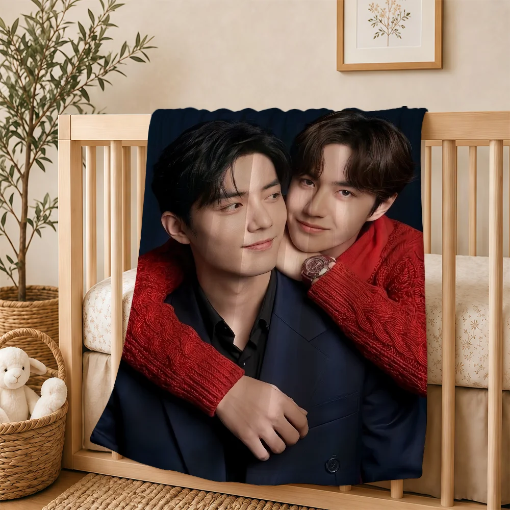 The Untamed Xiao Zhan Wang Yi Bo Blanket For Soft Warm Knee For Bedroom Living Room Bed Sofa Camping Picnic Office Gift Throw