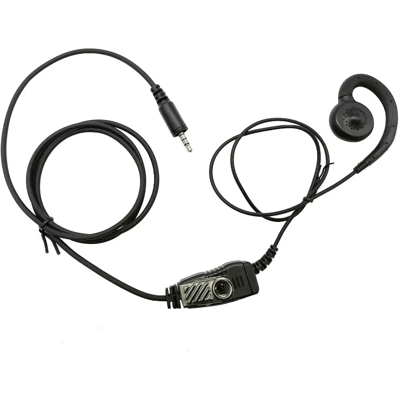 Walkie Talkie Earphones with Mic, Two Way Headset Replacement for Kenwood Khs-34 C-Ring Earpiece, Compatible with ProTalk PKT-23