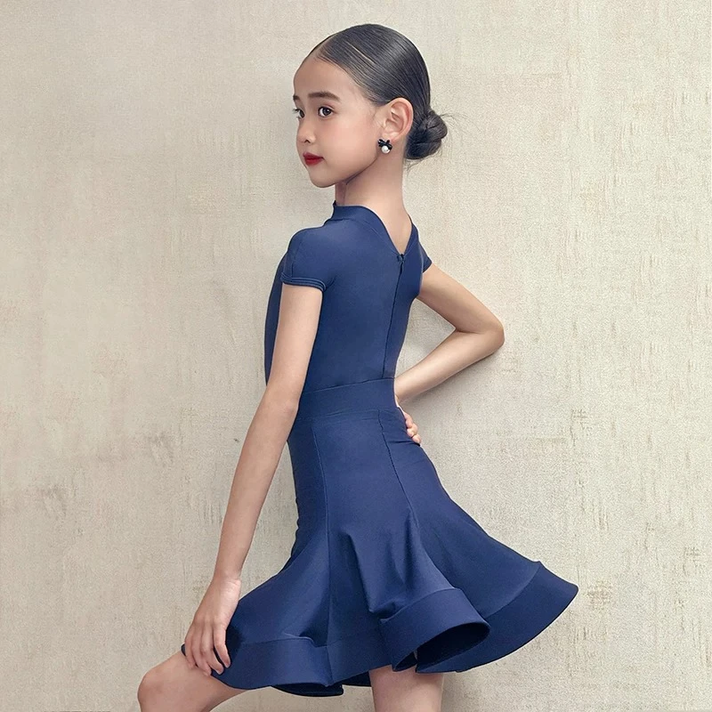 

Latin dance competition uniform 2026 model Children's girls' professional national standard examination regulation uniform