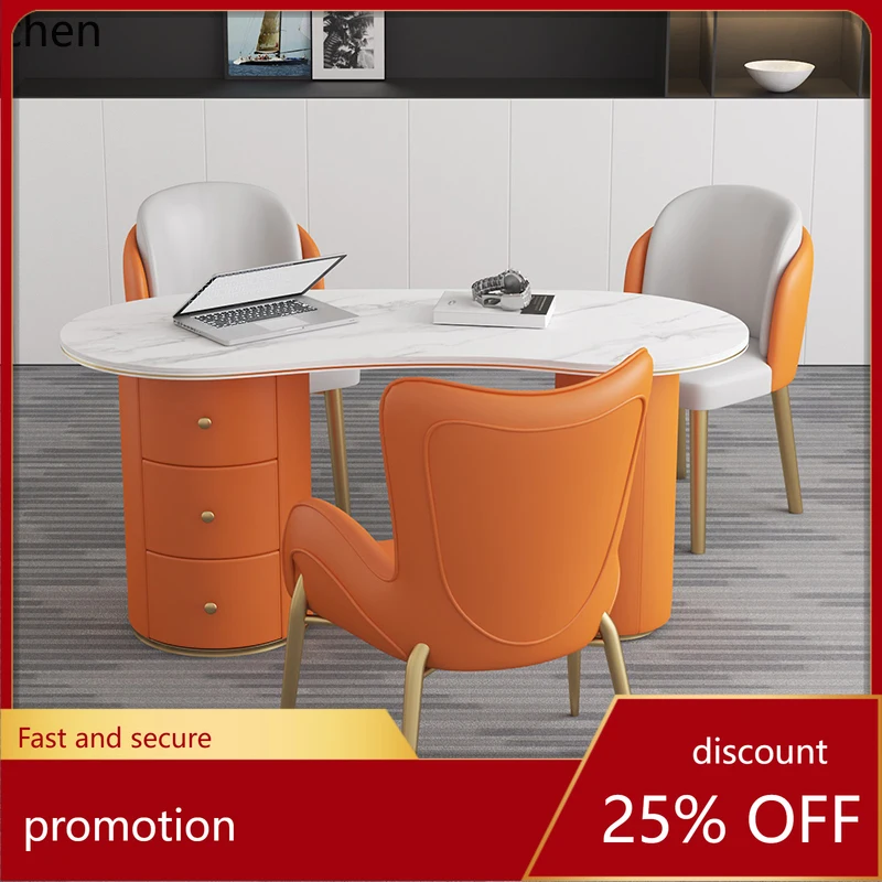 

HXL light luxury rock slab desk beauty salon medical beauty consultation negotiation table modern interview table