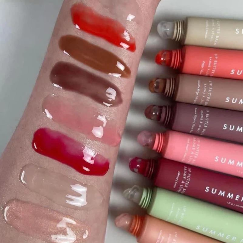 ฤดูร้อนวันศุกร์ Lip Balm Moisturizing Mirror ลิปกลอส Lip วานิลลาสีชมพูน้ําตาลกาแฟเค้กกลิ่นลิปสติกโปร่งใสน้ํามันแต่งหน้า