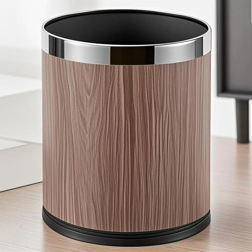 

10L Garbage Bin Household Double-layer Large Capacity Living Room High-grade Bathroom Bedroom Commercial Hotel Trash Can Kitchen