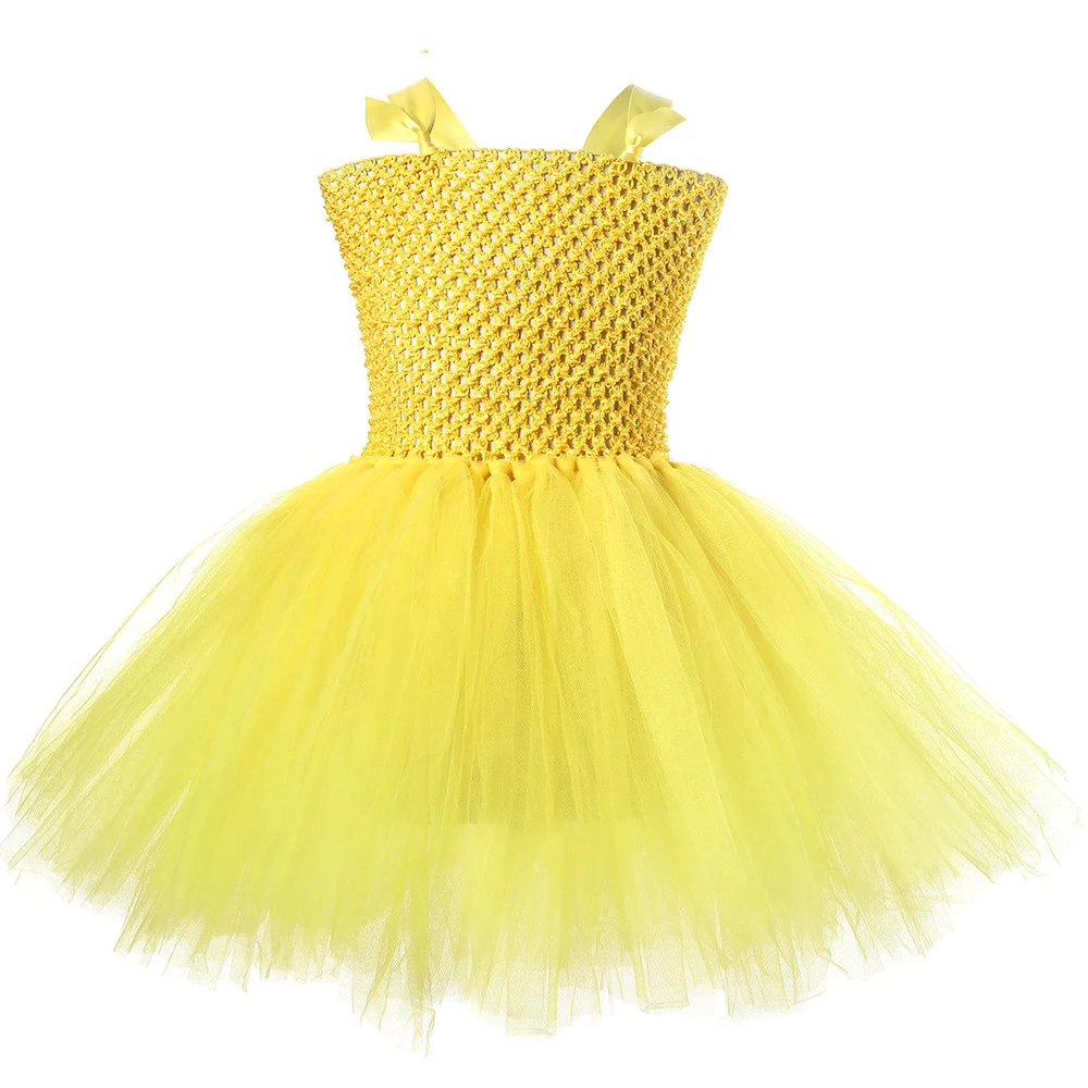 Baby Girls Yellow Pineapple Tutu Dress for Kids Fruit Birthday Party Costumes Children Chicken Cosplay Outfit with Crown Bag