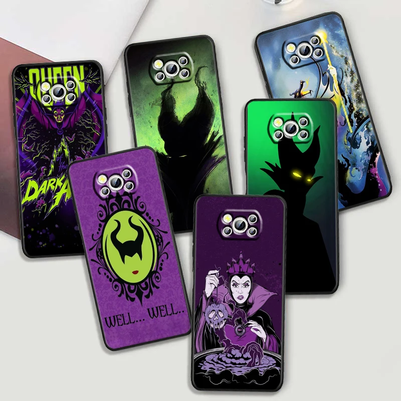 

Anime Maleficent Cartoon For Xiaomi Mi Poco F5 F4 F3 F2 X5 X4 X3 M6 M5 M5S M4 M3 C40 Pro GT NFC 5G Black Funda Phone Case