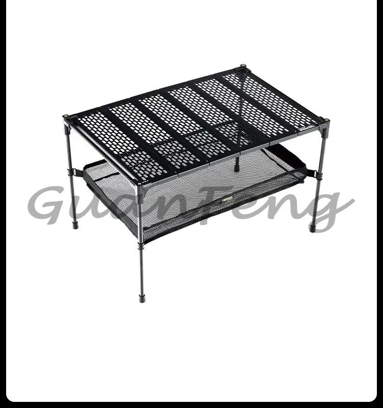 Lightweight Portable Carbon Fiber Camping Table, Expandable Rectangular Outdoor Picnic Table
