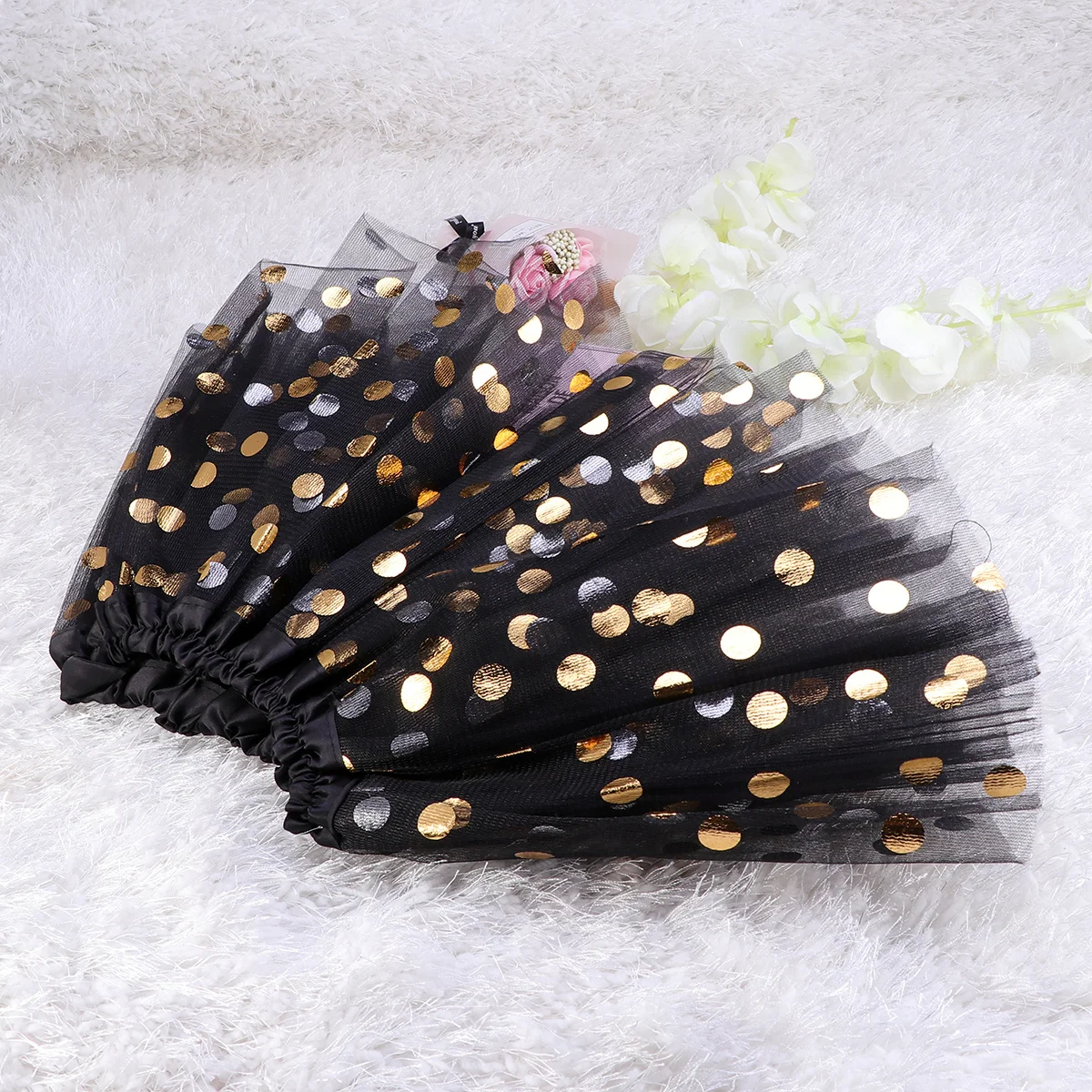 

Tulle Skirt Black Layered Dotted Sequin Tutu Skirt for Girls Party Holiday Dance Ballet Dress Skirts for Girls