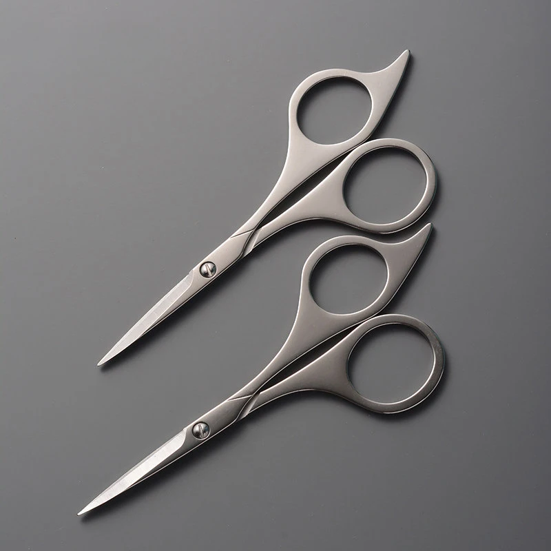 Stainless Steel Thinning Beard Shears, Manual Eyebrow, Eyelash Embroidery, Sharp Tip Beauty Hair Cutting Scissors