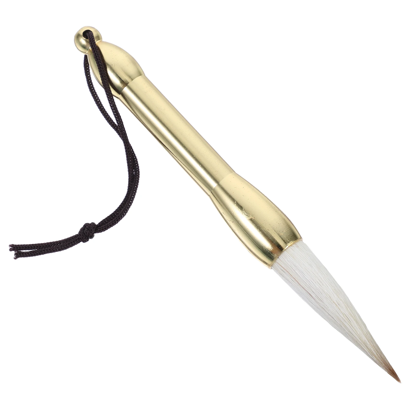 

Mini Pocket Chinese Calligraphy Brush Copper Rod Soft Tip Calligraphy Pen Smooth Writing Chinese Painting Ink Brush for Practice