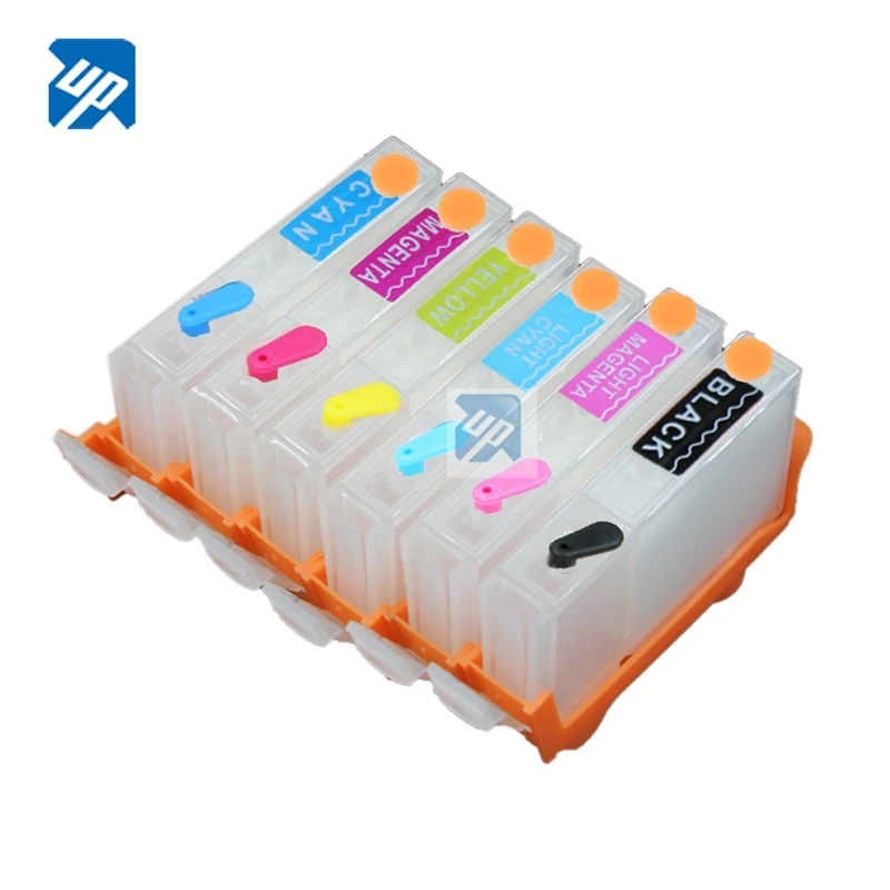 without chip  For CANON  IP6000D IP6100D i900D i950 i960 i9100 i905D F930 refillable ink cartridge 6pcs  