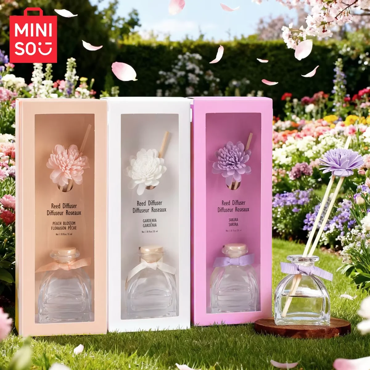 

Ароматизатор для дома MINISO Minimalist Floral Art Series, без огня, с ароматом гардении, длительного действия, для декора и освежения воздуха.