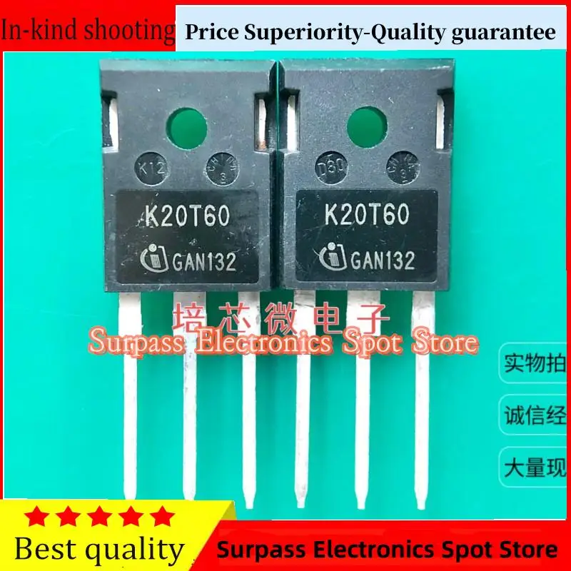 10PCS-100PCS  K20T60  IKW20N60T IGBT 20A/600V Price Superiority-Quality guarantee