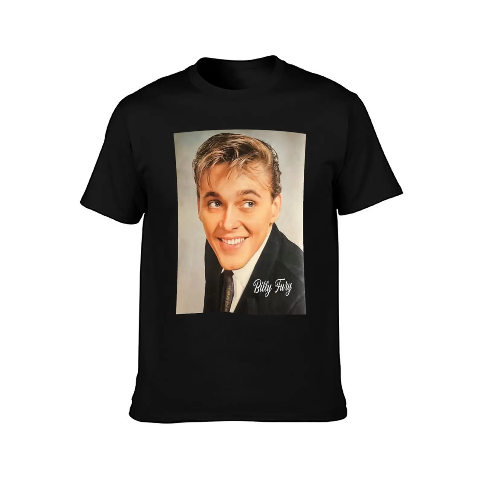 Gift For Men Light Blue Billy Fury Vintage Photograp T-Shirt cotton t shirts man 100% T-Shirt