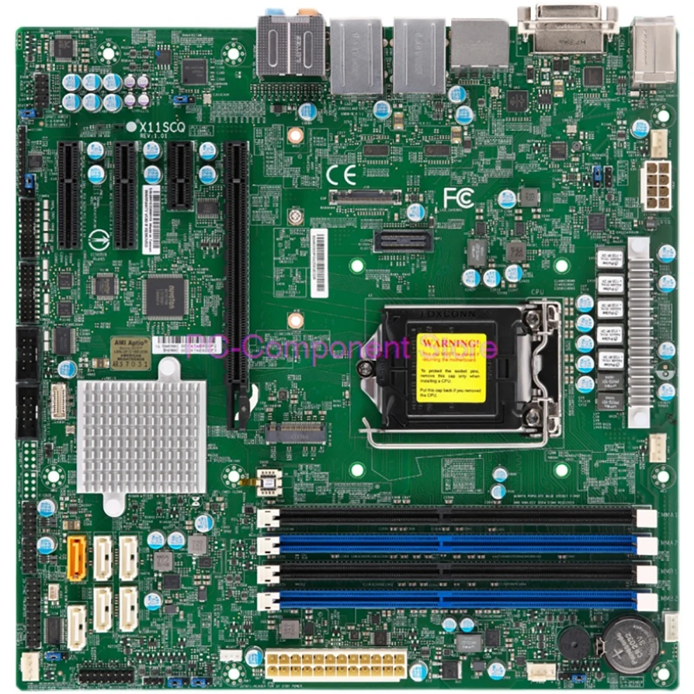 X11SCQ Server Motherboard For Supermicro Single Server 8th/9th Generation i9 i7 i5 i3 LGA-1151 Q370 UATX