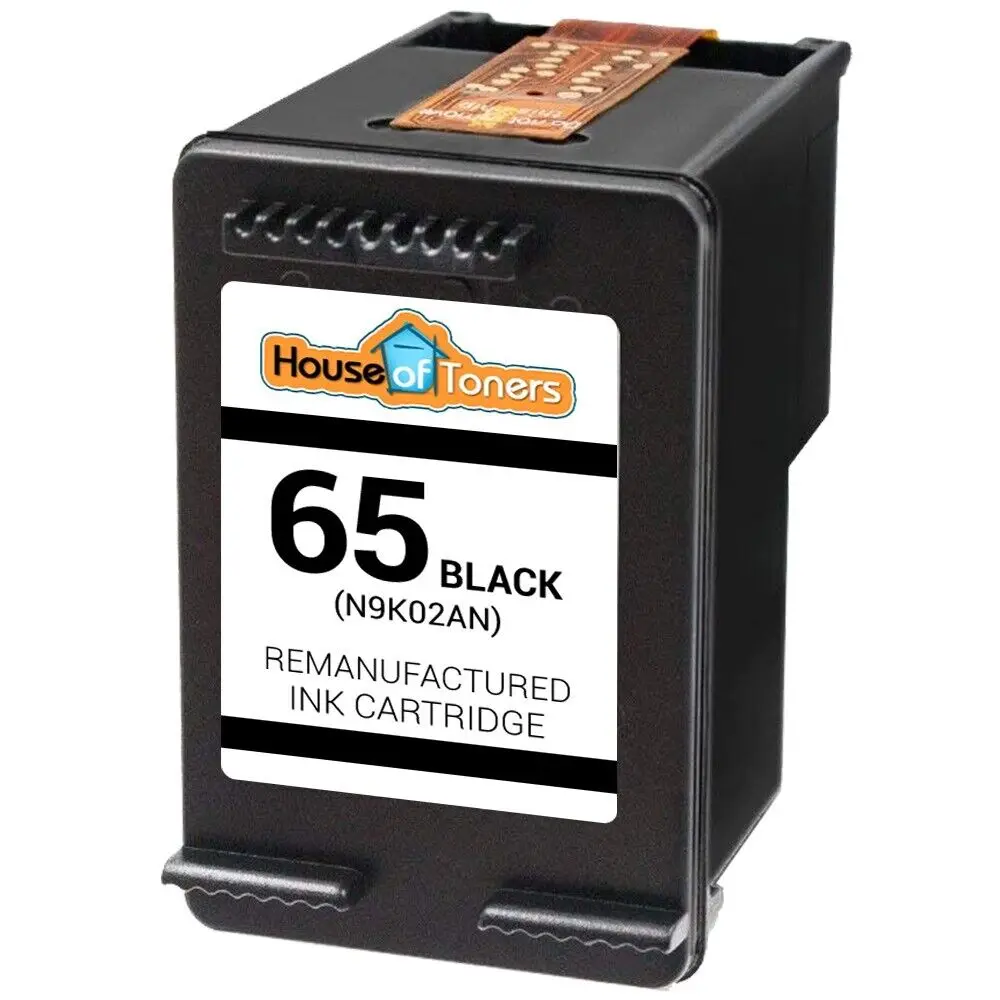 Remanufactured HP 65 Ink Black for Deskjet 2600 3700 Series Envy 5000 Series