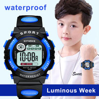 Electronic Children's Watch Student Sport Watches Colorful Sport LED Digital Clock 3ATM Waterproof Alarm WristWatch for Boy Girl