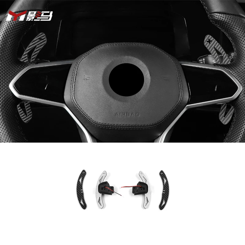 Car Accessories Madtrace style Carbon Fiber Replacement Steering Wheel Magnetic Shift Paddle For vw golf 8 mk8 gti R-Line