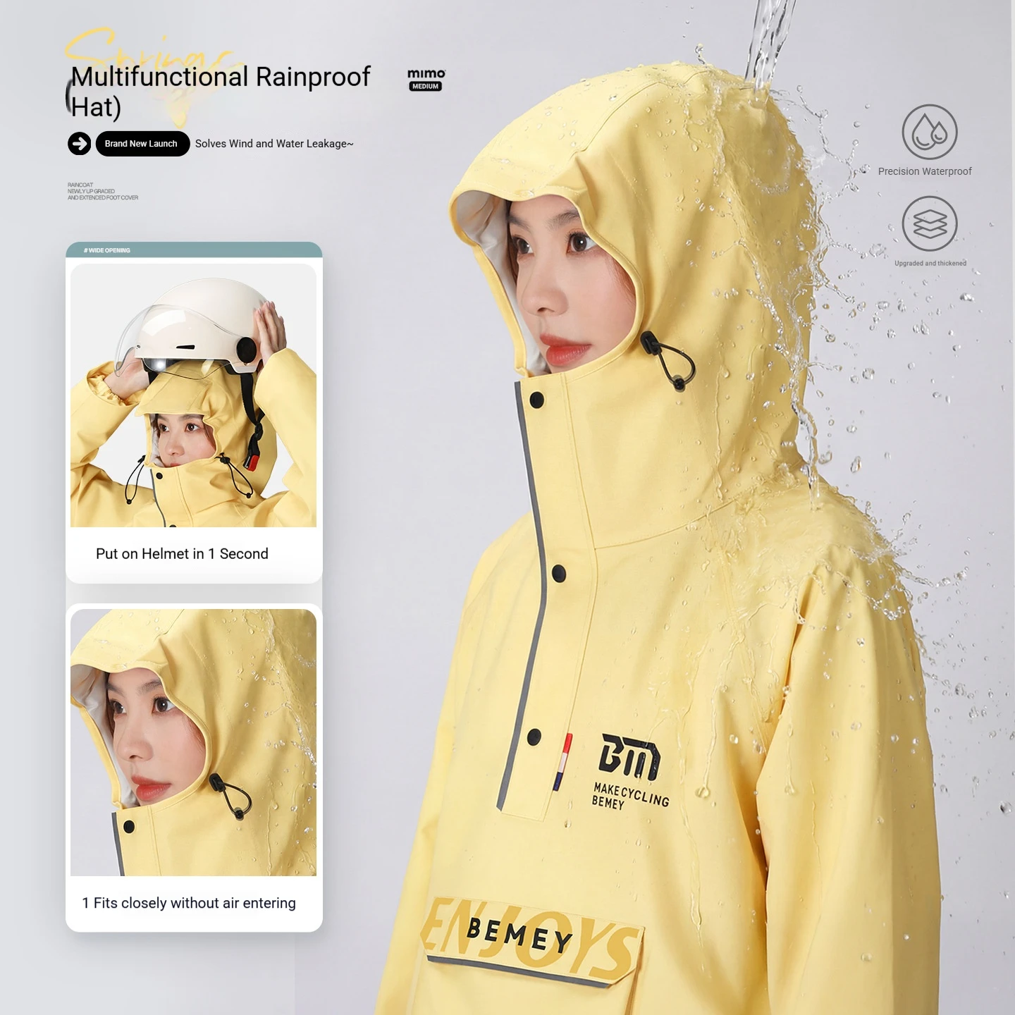 Long Full Body Rainstorm Proof Adult Outer Single Raincoat Battery Motorcycle Men's and Women's Electric Car Raincoat