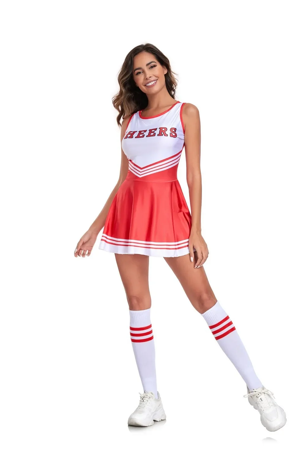 Cheerleader Costume Schoolgirl Dress School Girl Sexy Costumes Women Cosplay Halloween Cheer Leader Fancy Dress Sports Uniform