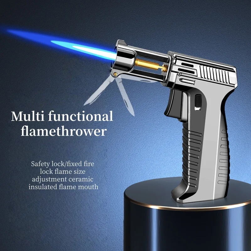 Nuevo Pistola pulverizadora multifuncional, encendedor de Material metálico, herramienta EDC táctica para exteriores, encendedor a prueba de viento para exteriores, barbacoa de moxibustión