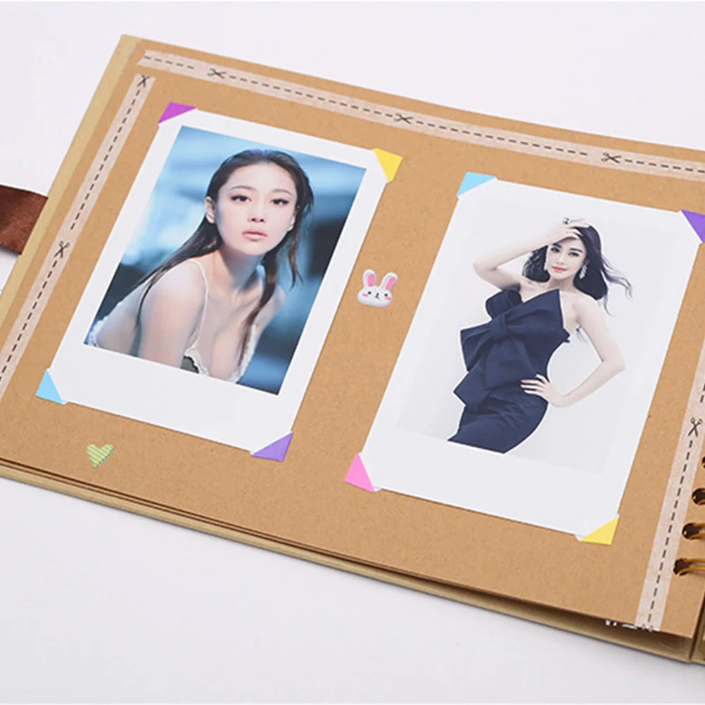 

Photo Album Scrapbook Hardcover Vintage DIY Memory Book for Family Friends Travel Graduation Wedding Scrapbook