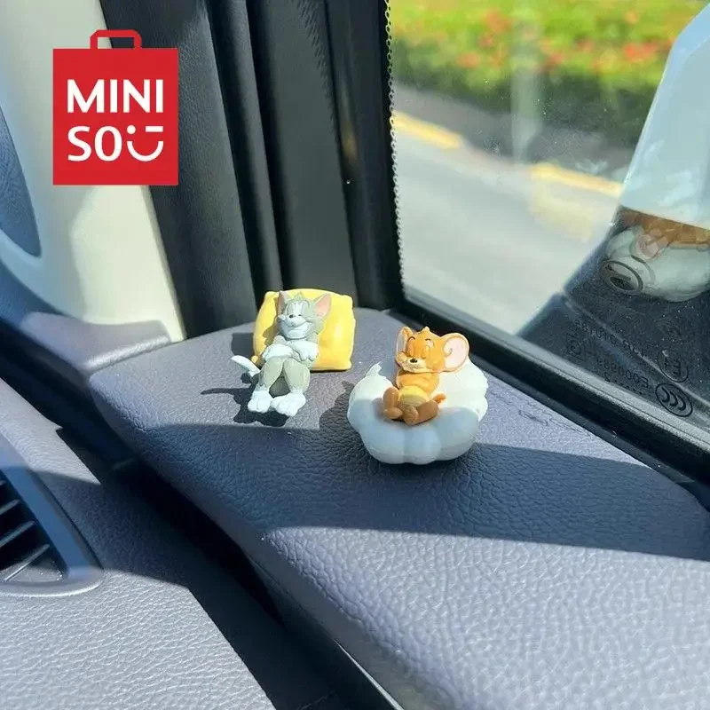 Anime Kawaii Tom and Jerry Car Ornaments Car Interior Decoration Doll Cartoon Accessories Cute Girl Birthday Gift For Girlfriend