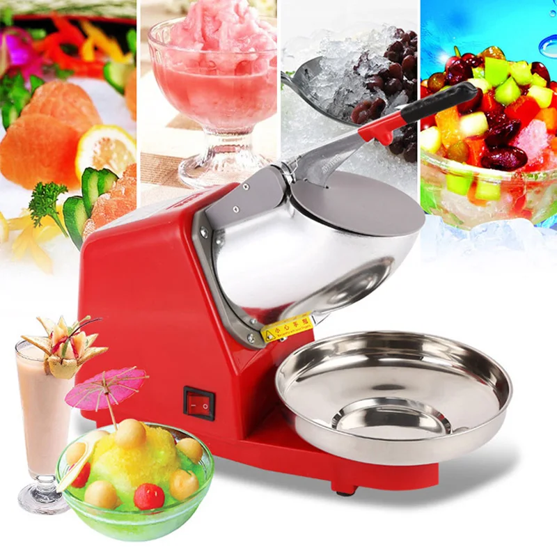 

Household Electric Smoothie Maker Double Blades Stainless Steel Automatic Ice Snow Slush Crushing Grinding Shaver Ice Breaker