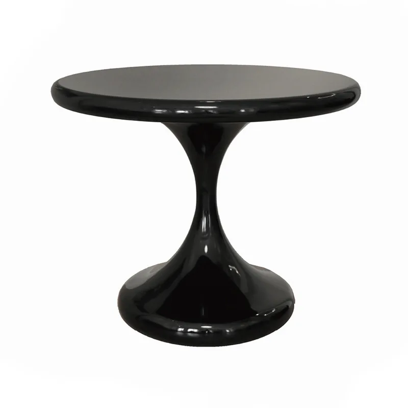 

dining table, round living room dining room simple and modern, negotiation table, household fiberglass, creative table black