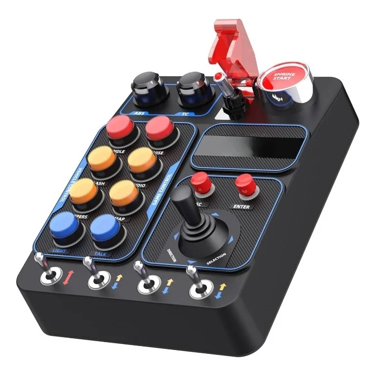 

Hot Products.CB1 Sim Racing Button Box for Sim Wheel and Racing Wheel, with Adjustable Clamp and Spinner Kno