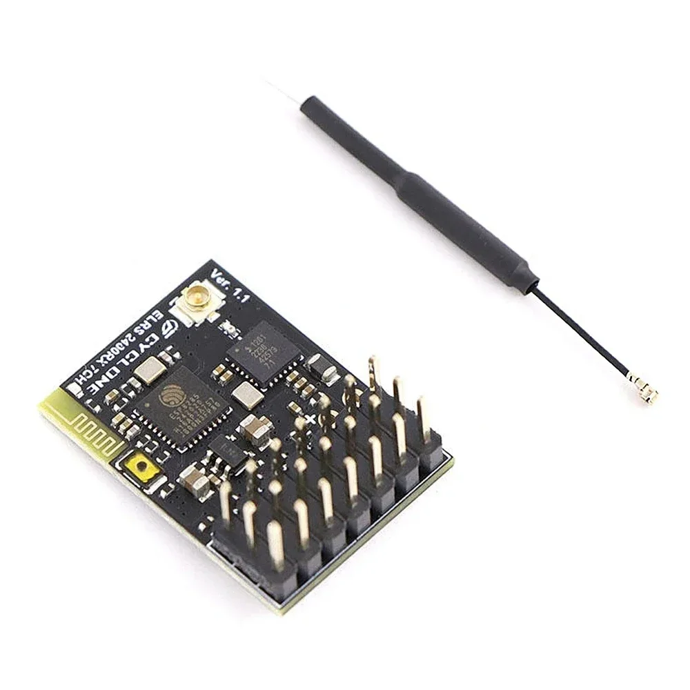 Receptor ELRS 2,4G PWM 7CH CRSF, compatible con protocolo ELRS 3,2 PWM/CRSF, antena de tubería de cobre para Dron RC FPV