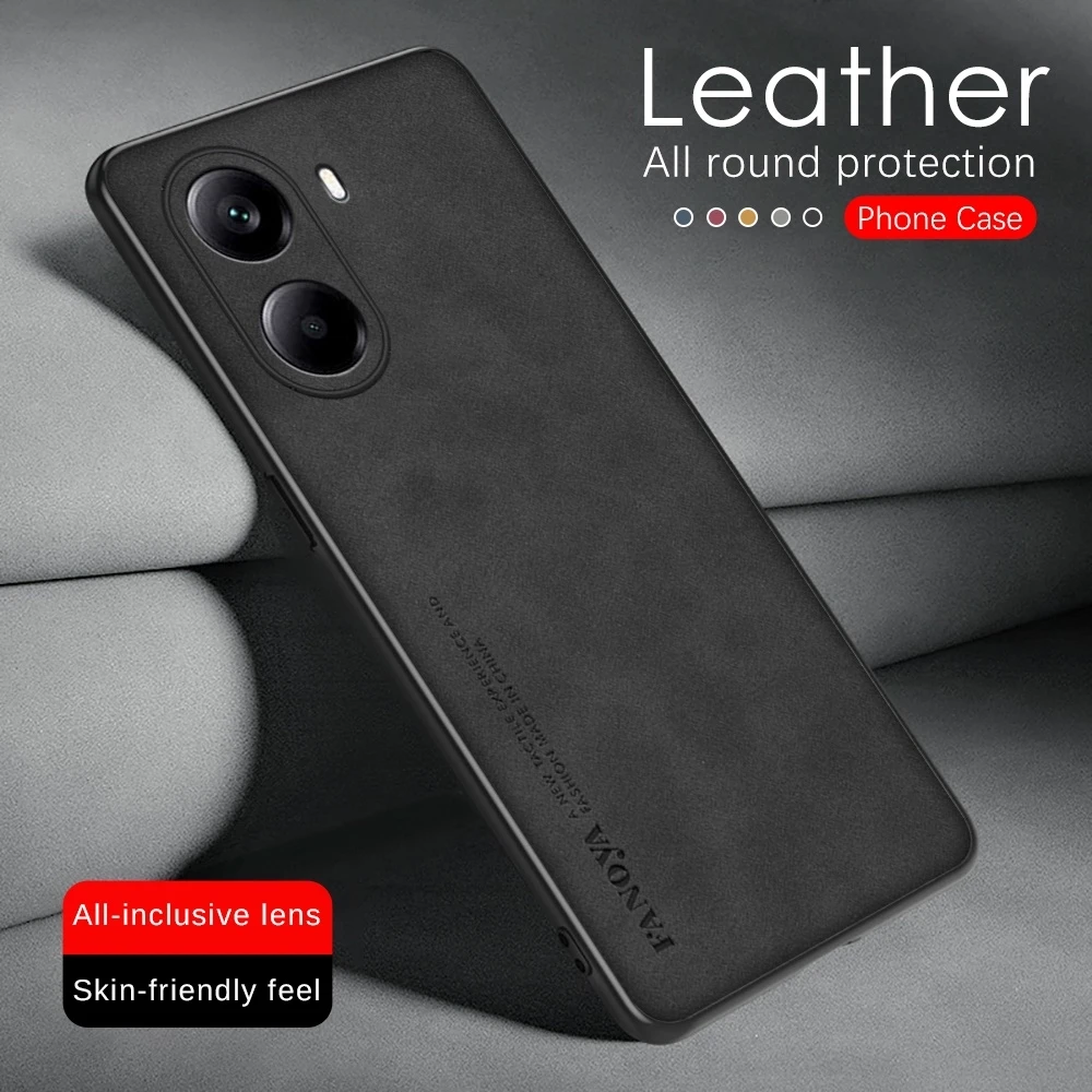 Poko Little X7Pro X 7 Pro Case Sheepskin Leather Back Cover For Xiaomi Poco X7 Pro 5G Lens Protector Shockproof Coque PocoX7Pro